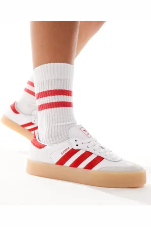 adidas Sambae - Sneakers i hvid og rød