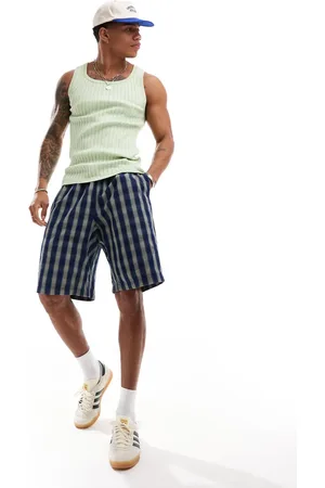 Gramicci Heritage - Blå shorts med ternet print