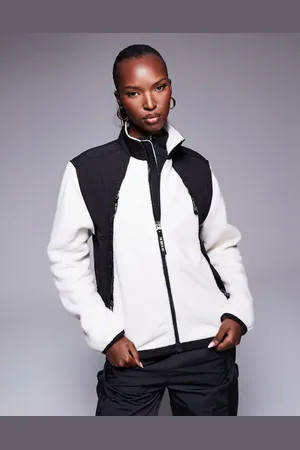 The North Face Polar Sun - Råhvid jakke i kraftig fleece