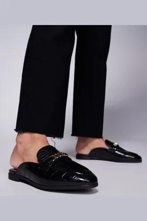 River Island Sorte mule-loafers uden hælkappe