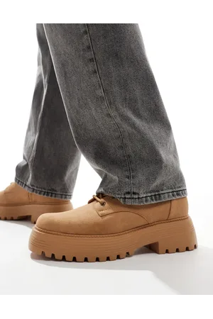 ASOS Gyldenbrune snørestøvler med chunky sål