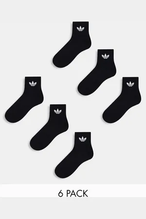 adidas Pakke med 6 par sorte ankelsokker med trekløver