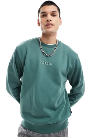 Vans Essentials - Mørkegrøn sweatshirt i afslappet pasform