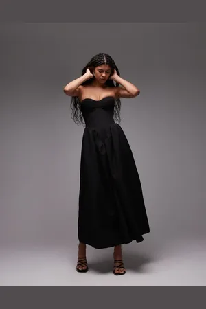 HEIRESS BEVERLY HILLS Bandeau-maxikjole med korsetdetalje