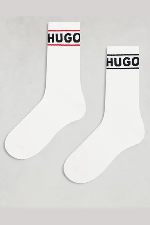 HUGO BOSS HUGO Bodywear - Pakke med 3 par hvide sokker med ankel-logoprint