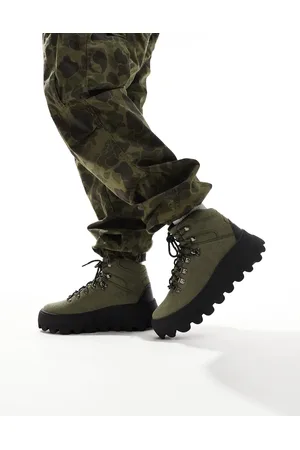 ASOS Kakigrønne vandrestøvler med snørebånd og chunky sål