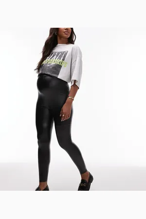 Topshop Sorte leggings i imiteret læder
