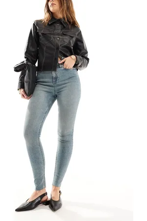 Miss Selfridge Højtaljede skinny-jeans i -Ingen farve