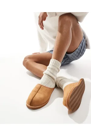 JACK & JONES Lysebrune slip-on-hjemmesko i imiteret ruskind