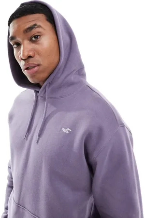 Hollister Afslappet og lilla hættetrøje med ikonlogo
