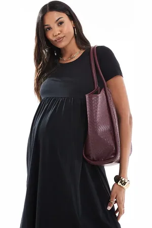 Mama;licious Mamalicious Maternity - T-shirt-minikjole med smock-design i