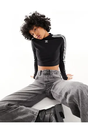 adidas Cropped top med lange ærmer