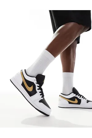 Jordan Air - 1 - Hvide/sorte/guldfarvede sneakers