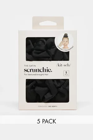 KITSCH — Scrunchies i satin — Sort
