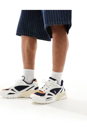 Ralph Lauren Trackster 275 - Sneakers i hvid og blå