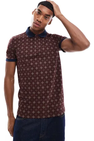 Hollister Polo med logoikon og geometrisk print i piqué