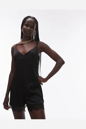 Topshop Cami-playsuit med blonder