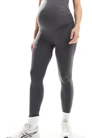Mama;licious Mamalicious Maternity - Sømløse grå leggings - Del af sæt