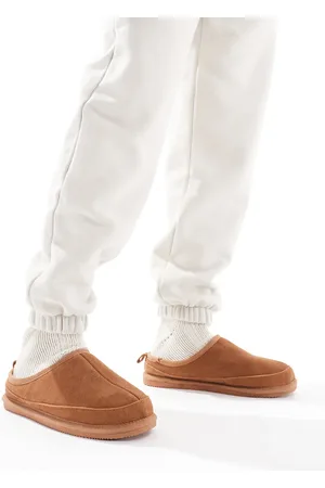 River Island Brune mule-hjemmesko i imiteret ruskind