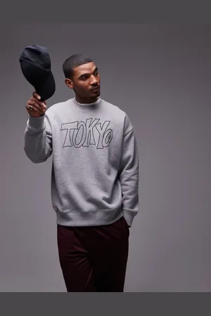 Topman Oversized sweatshirt med tekstureret 