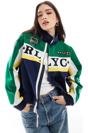 Ralph Lauren Blå og grøn racerjakke