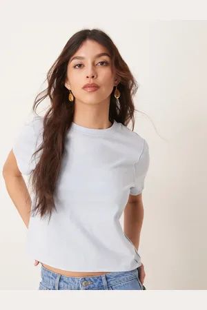 Free People Everyday - Lyseblå afslappet T-shirt