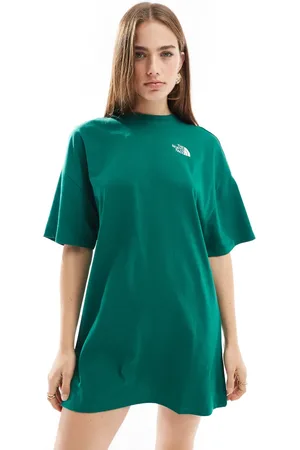 The North Face Essential - Grøn T-shirt-kjole med logo