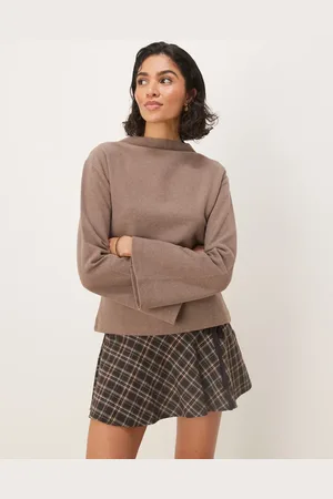 ASOS Chokoladebrun sweatshirt med ståkrave i superblødt materiale - Del af sæt