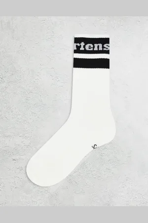 Dr. Martens Sorte og hvide unisex-sokker i atletisk stil med logo
