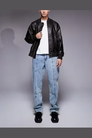 ASOS Blå baggy-jeans i vintage light wash
