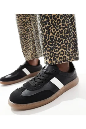 London Rebel Cally - Sorte og hvide sneakers med gummisål