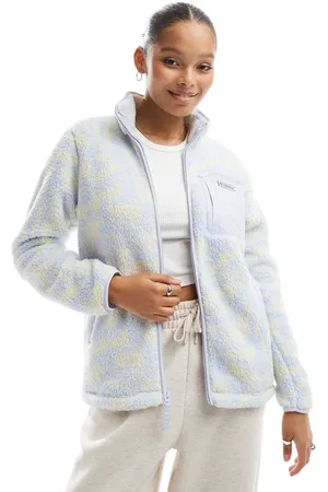 Columbia West Bend - Fleece med gennemgående lynlås og print i lilla toner