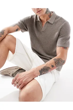 Abercrombie & Fitch Polo med tekstur i strik