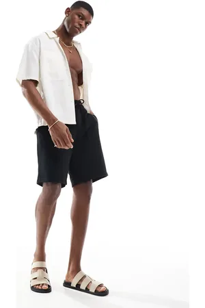 JJ Sorte jerseyshorts i løstsiddende pasform