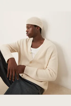 Abercrombie & Fitch Cremefarvet cropped cardigan-Neutral