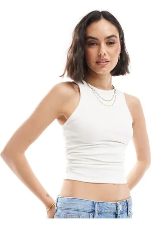 Bershka Tanktop med rynker i siden