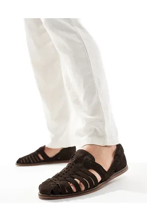 ASOS Brune fiskersandaler i ruskind