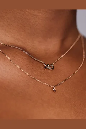 Aldo XOLOVE - Guldfarvet choker-halskæde med flere rækker og 