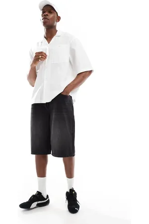 Bershka Sorte og baggy denimshorts