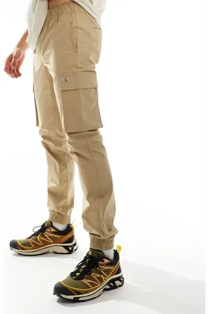 Calvin Klein Beige cargobukser i slim fit-Neutral