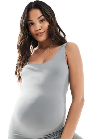 Mama;licious Mamalicious - Maternity - Sedonasalviegrøn sømløs overdel - Del af sæt