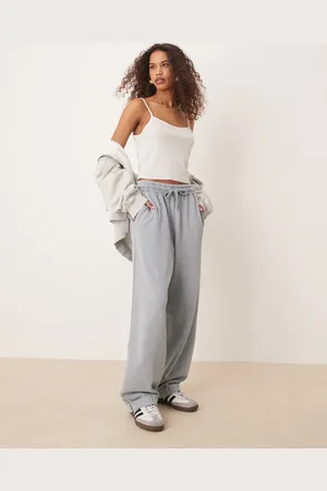 ASOS Forvaskede blå oversized joggingbukser med opsmøg