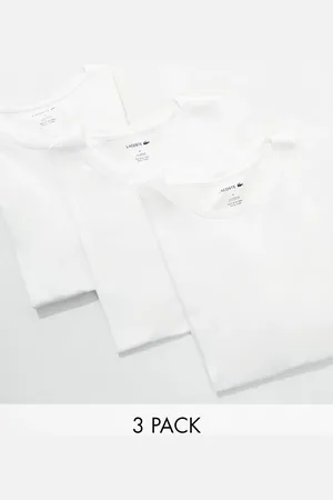 Lacoste Pakke med 3 hvide T-shirts