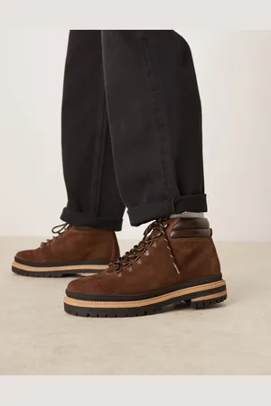 ASOS Brune vandrestøvler med snøre i ruskind