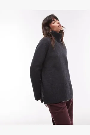 & OTHER STORIES Mørkegrå oversized trøje med høj hals i uld