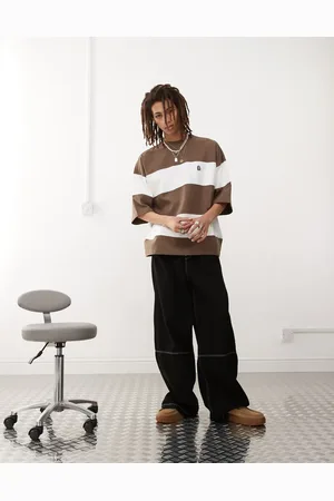 Dr Denim Curtis - stribet t-shirt med oversized pasform
