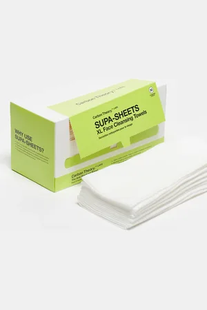 Carbon Theory Supa-Sheets - Rensende XL-ansigtsservietter - x 50