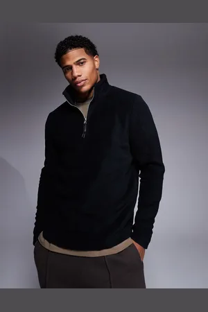 ASOS Sweatshirt i fleece med kvart lynlås