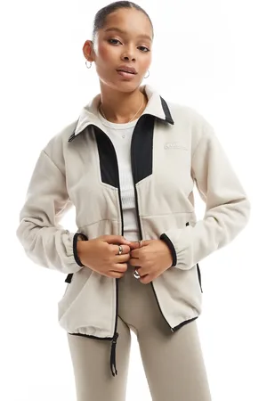 Columbia Sequoia Grove - Mørk beige og fleece-trøje med gennemgående lynlås
