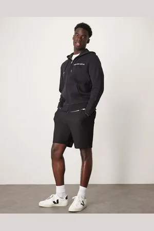 SELECTED Sorte shorts med plisseringer - Del af sæt